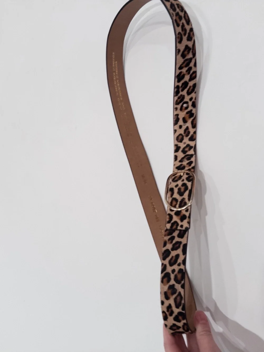 Y2k leather cheetah print belt 41
